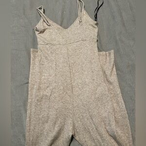 Beige strapped Jumpsuit